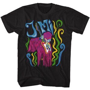 Jimi Hendrix Psychedelic Graphic Band T-Shirt Vintage Rock Tee 73